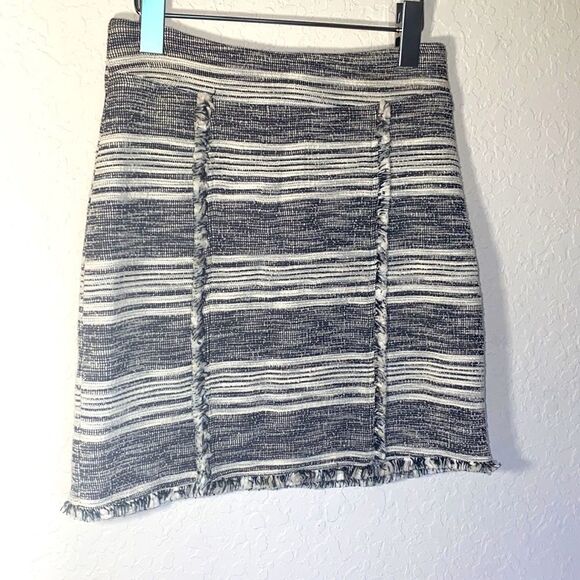 1 State Women’s Fringe Tweed Mini Skirt Size 0 - Picture 6 of 12